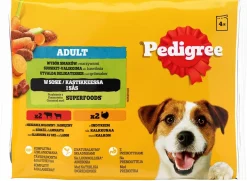 PEDIGREE ADULT PALOJA KASTIKKEESSA. 4*100G HÄRKÄ-LAMMAS/K