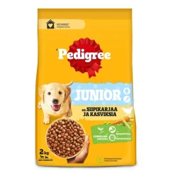 PEDIGREE JUNIOR SIIPIKARJAA JA KASVIKSIA 2 KG