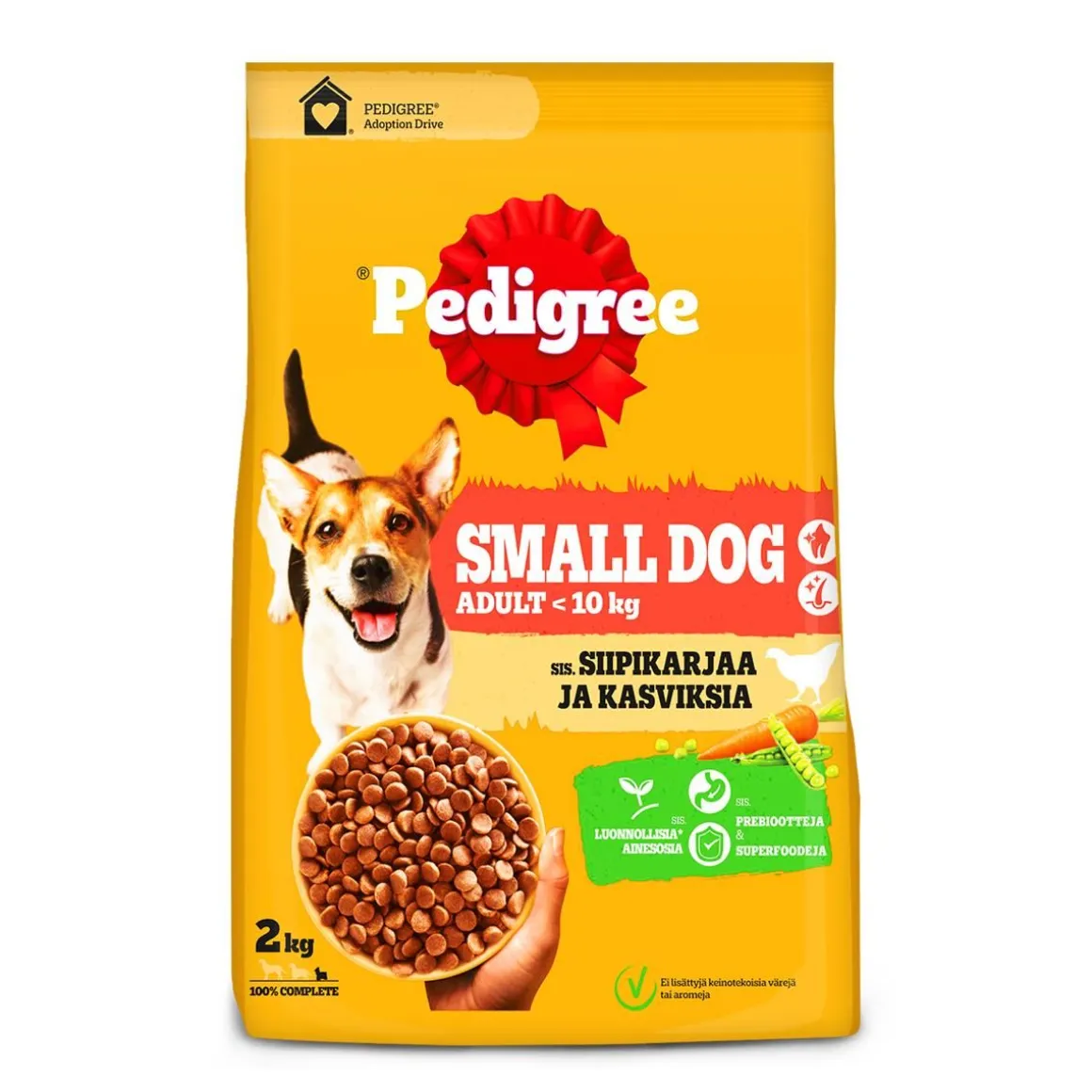 PEDIGREE MINI <10KG SIIPIKARJAA JA KASVIKSIA 2 KG