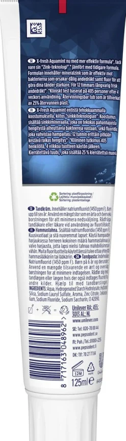PEPSODENT XFRESH AQUA HAMMASTAHNA 125 ML