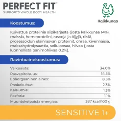 PERFECT FIT SENSITIVE KALKKUNAA 750 G