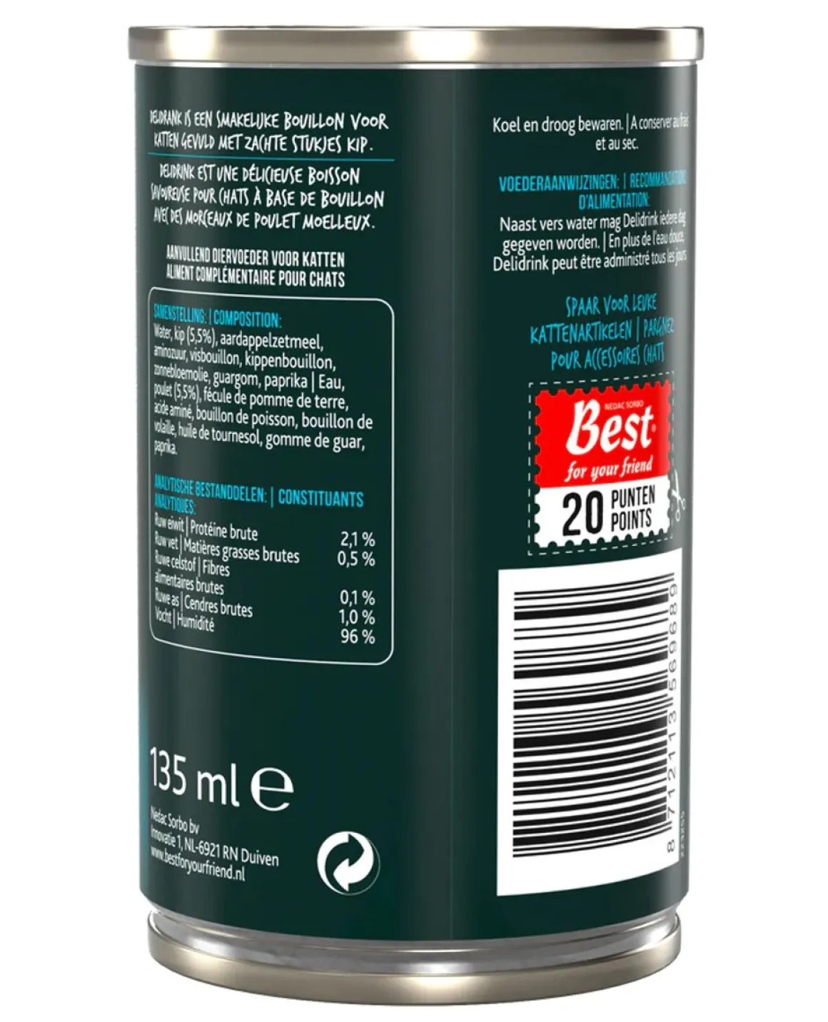 PETS UNLIMITED DELIDRINK KANA 135 ML