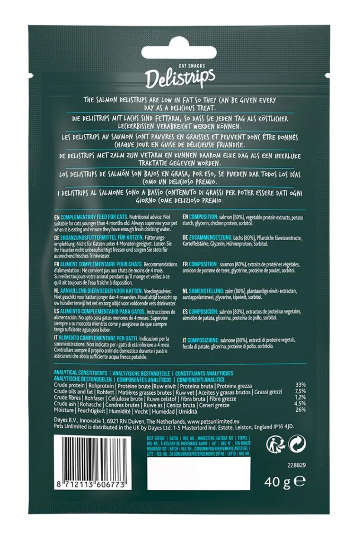 PETS UNLIMITED LOHISUIKALEET 40 G