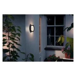 PHILIPS ACTEA ULKOSEINÄVALAISIN MUSTA 12W 176V IP44 2700K