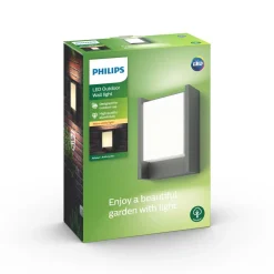 PHILIPS ARBOUR ULKOSEINÄVALAISIN ANTRASIITTI 6W 230V IP44 ALUMI