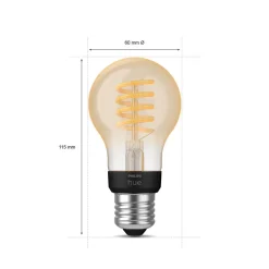 PHILIPS HUE WA ÄLYLAMPPU FILAMENT 7W A60 E27 550L 2200-4500K