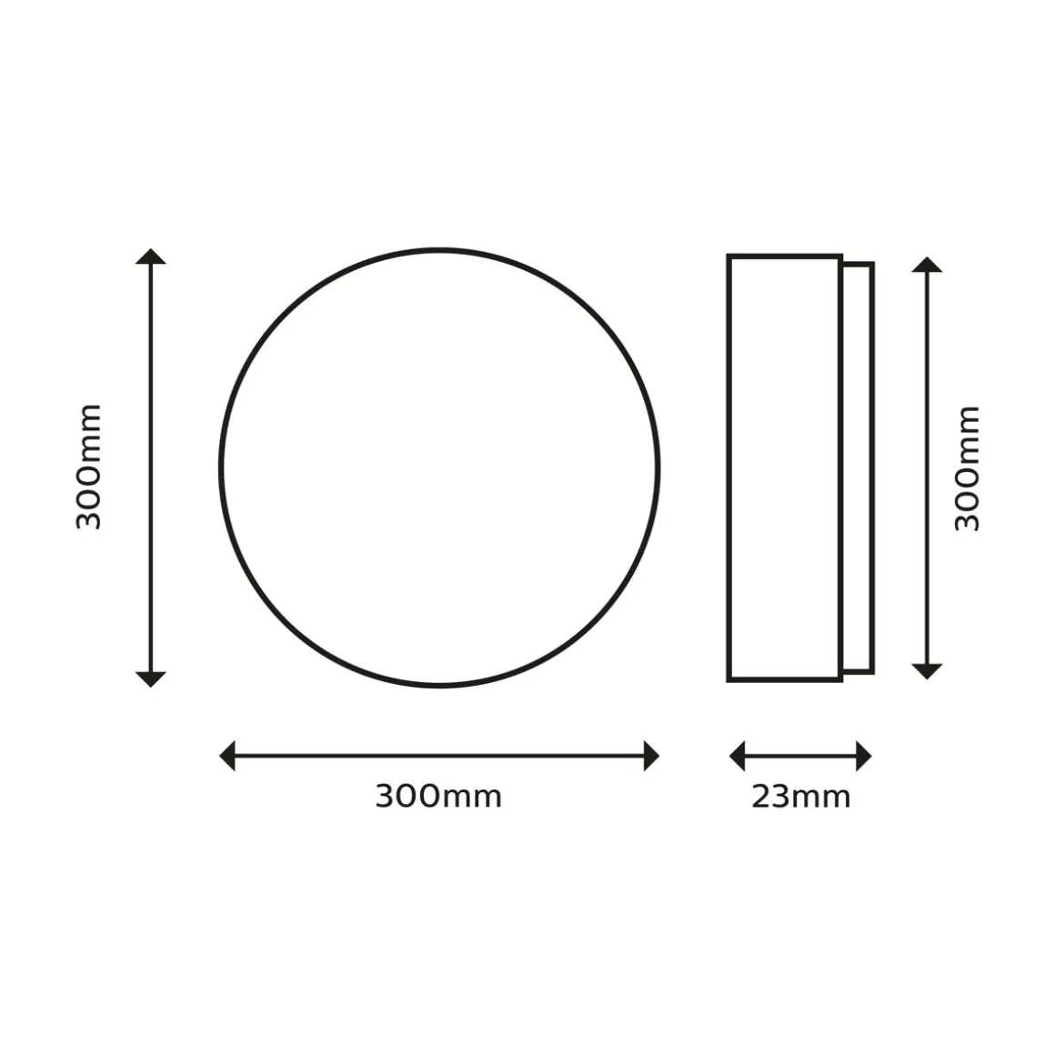 PHILIPS KATTOVALAISIN 29,5 CM 18W 27K IP44 MUSTA PYÖREÄ