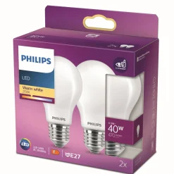 PHILIPS LED-LAMPPU 40W A60 E27 HUURRETTU 2KPL 470L 2700K