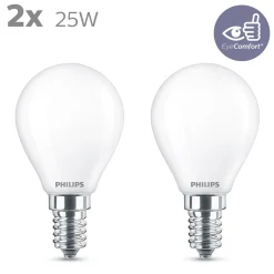 PHILIPS LED-LAMPPU 25W P45 E14 HUURRE 2KPL 250L 2700K