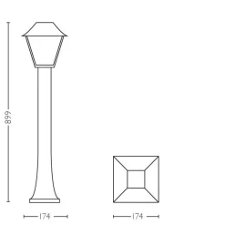 PHILIPS ALPENGLOW PYLVÄSVALAISIN MUSTA 60W 230V IP44 HIMMENNETT