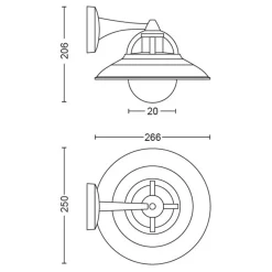PHILIPS CORMORANT ULKOSEINÄVALAISIN MUSTA 42W 230V HI