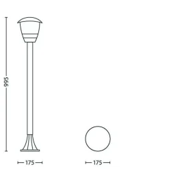 PHILIPS CREEK PYLVÄSVALAISIN MUSTA 60W 230V IP44 HIMMENNETTÄVÄ