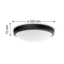 PHILIPS DORIS KATTOVALAISIN MUSTA 6W 27K IP44 600L 2700K