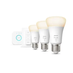 PHILIPS HUE WHITE ALOITUSPAKKAUS 9.5W A60 E27 3-SET 1055L 2700K