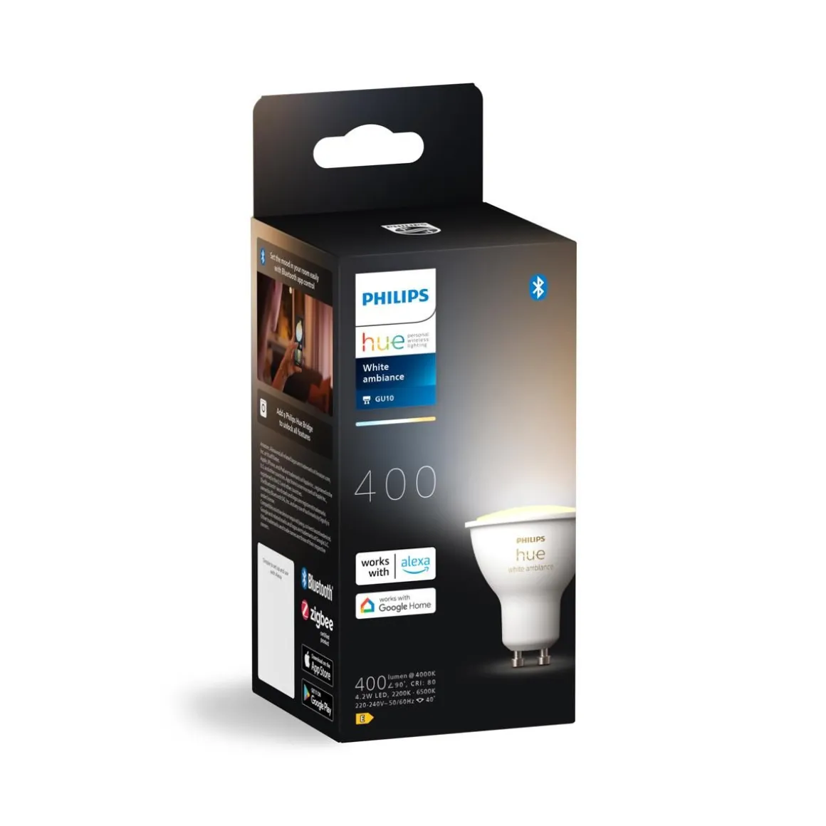 PHILIPS HUE WHITE AMBIANCE ÄLYLAMPPU 4.3W GU10 250L 2200-6500K