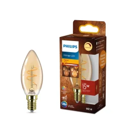 PHILIPS LED KYNTTILÄLAMPPU 15W B35 E14 AMBER 1800K HIMMENNYS