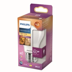 PHILIPS LED-LAMPPU 60W A60 E27 HUURRE 806L 2200-2700K