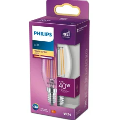 PHILIPS LED-LAMPPU 40W B35 E14 KIRKAS 470L 2700K