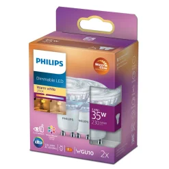 PHILIPS LED SPOTTILAMPPU 35W GU10 HIMMENNETTÄVÄ 2KPL 230L 2200-