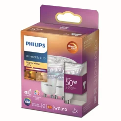 PHILIPS LED SPOTTILAMPPU 50W GU10 HIMMENNETTÄVÄ 2KPL 345L 2200-