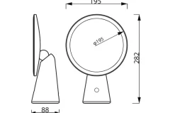 PHILIPS MIRROR LED-MEIKKIPEILI 4.5W 3000-5000K USB VALKOINEN