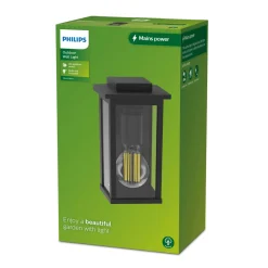 PHILIPS MIRTH ULKOSEINÄVALAISIN MAX 25W E27 MUSTA