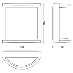 PHILIPS SAMONDRA SEINÄVALAISIN ANTRASIITTI 12W IP44 2700K