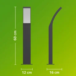 PHILIPS SPLAY ULTRA EFFICIENT ULKOVALAISIN 4,3W ANTRASIITTI