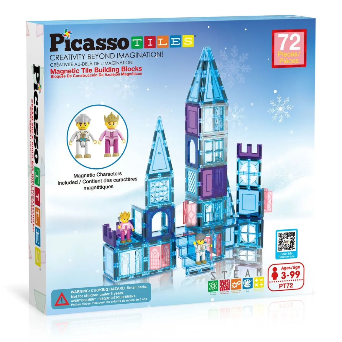 PICASSOTILES MAGNETIC ICE WINTER THEME SET W 2CHARACTERS 72 PCS