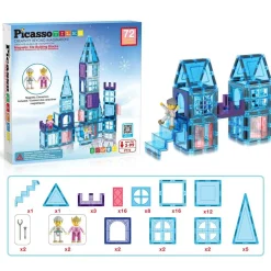 PICASSOTILES MAGNETIC ICE WINTER THEME SET W 2CHARACTERS 72 PCS