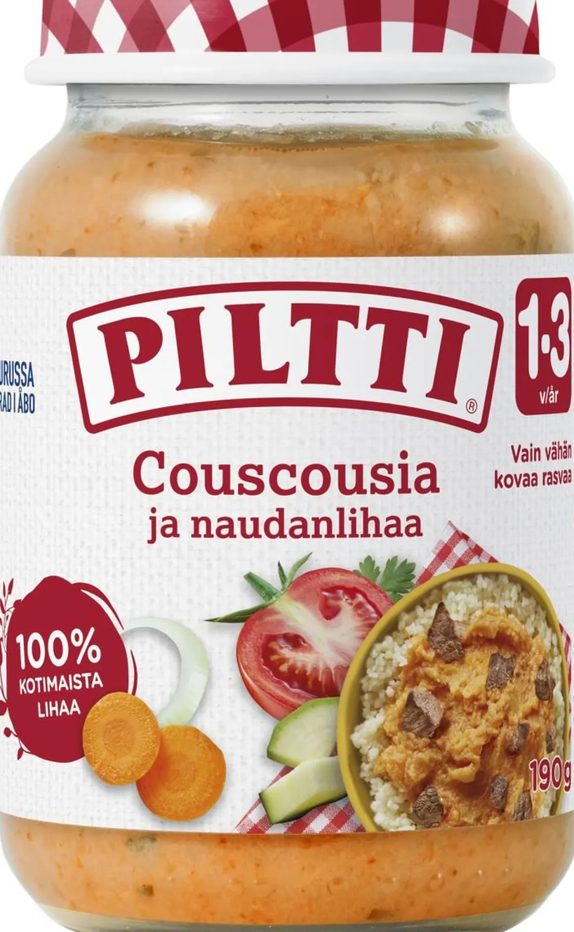 PILTTI COUSCOUSIA JA NAUDANLIHAA 12KK 190 G