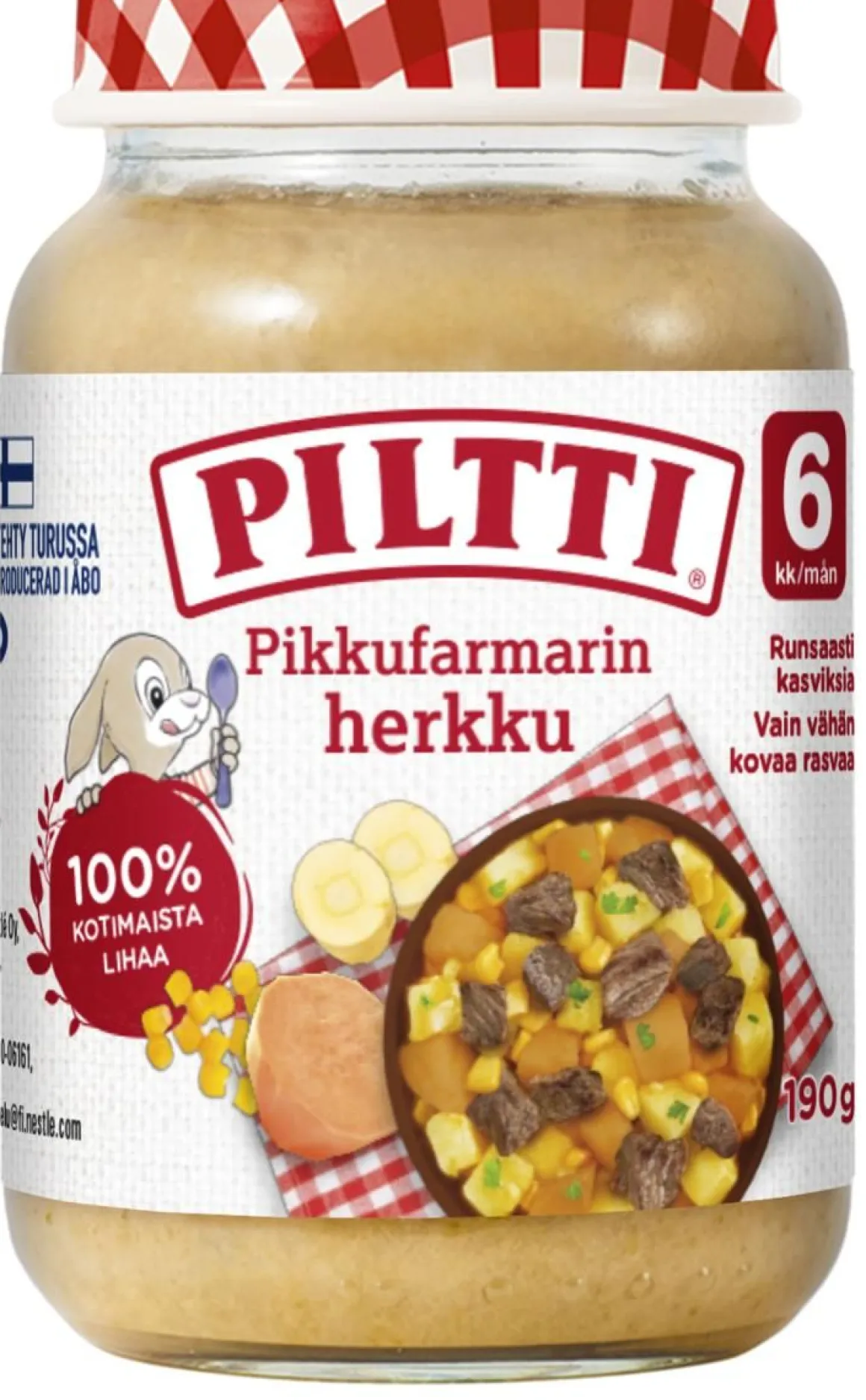 PILTTI PIKKUFARMARIN HERKKU LASTENATERIA 6KK 190 G