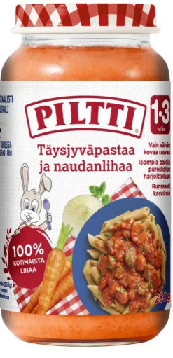 PILTTI TÄYSJYVÄPASTAA JA NAUDANLIHAA ILLAN TULLEN 15KK 250 G