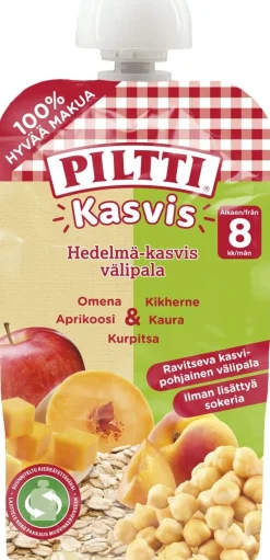 PILTTI KASVIS HEDELMÄ-KASVIS VÄLIPALA OMENA-APRIKOOSI-KURPITSA-