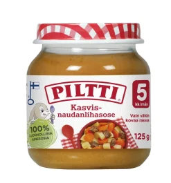 PILTTI KASVIS-NAUDANLIHASOSE 5KK 125 G