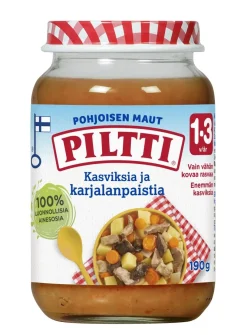 PILTTI POHJOISEN MAUT KASVIKSIA JA KARJALANPAISTIA 1-3V 190 G