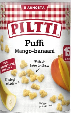 PILTTI PUFFI MANGON JA BANAANIN MAKUISIA MAISSI- JA KAURANAKSUJ 35
