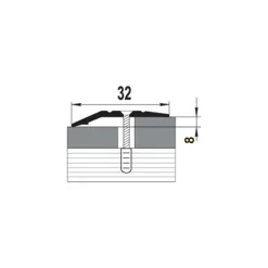 PISLA ERITASOLISTA 32/8 ALUM/PRONS 90CM