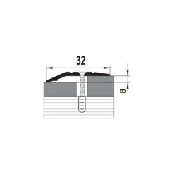 PISLA ERITASOLISTA 32/8 ALUM/PRONS 90CM