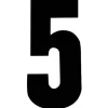 PISLA NUMEROTARRA 5 MUSTA 17CM
