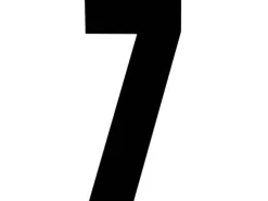 PISLA NUMEROTARRA 7 MUSTA 17CM