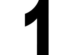 PISLA NUMEROTARRA 1 MUSTA 17CM