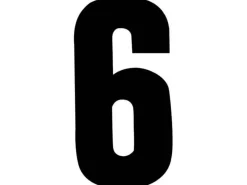 PISLA NUMEROTARRA 6 MUSTA 17CM