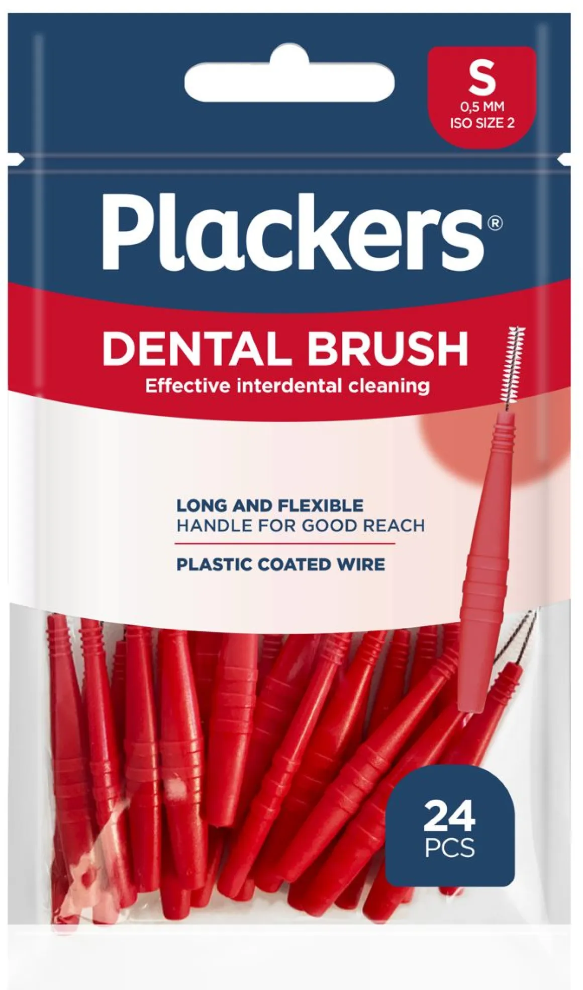 PLACKERS DENTAL BRUSH HAMMASVÄLIHARJA 0,5 MM 24 KPL