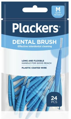 PLACKERS DENTAL BRUSH HAMMASVÄLIHARJA 0,6 MM 24 KPL