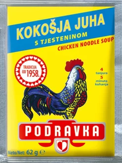 PODRAVKA KANA-NUUDELIKEITTO KEITTOAINEKSET 62 G