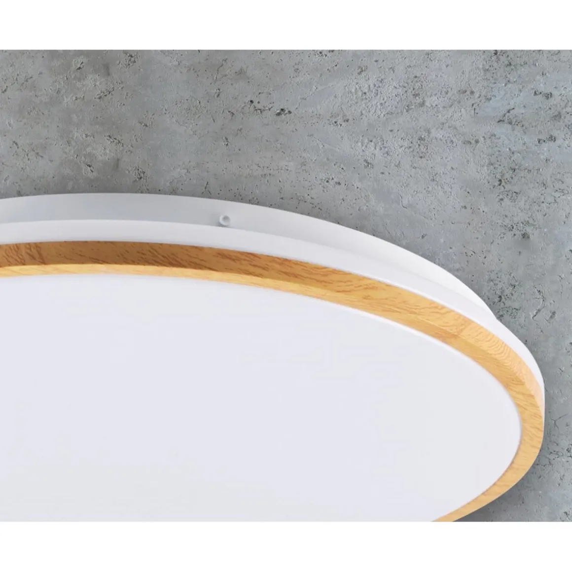 POLUX WOODY KATTOVALAISIN 38CM 24W VAALEA PUU/VALKOINEN