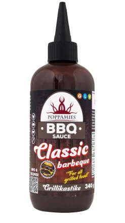 POPPAMIES BBQ SAUCE CLASSIC BARBEQUE KASTIKE 340 G