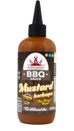POPPAMIES BBQ SAUCE MUSTARD BARBEQUE KASTIKE 335 G