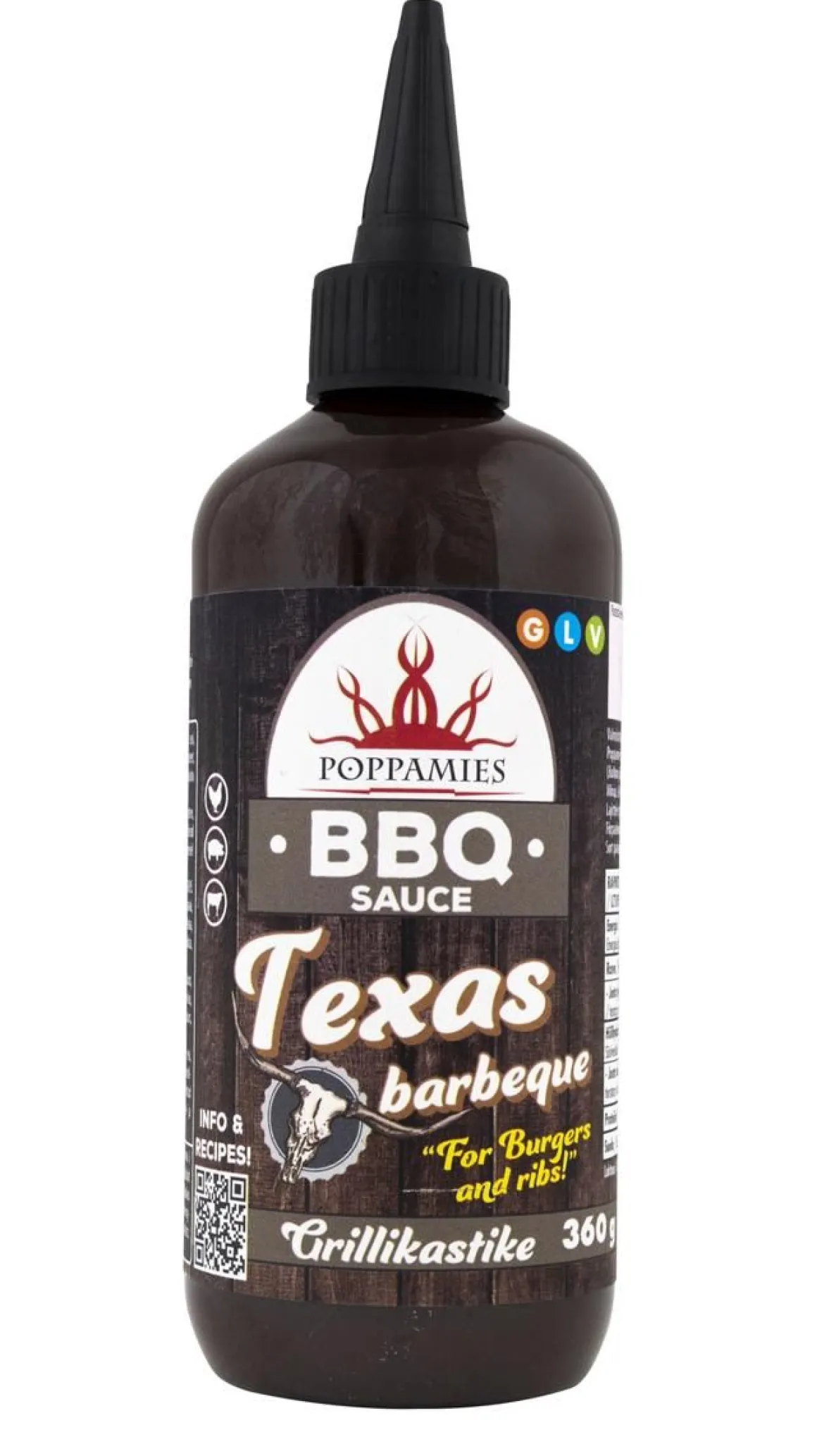 POPPAMIES BBQ SAUCE TEXAS BARBEQUE KASTIKE 360 G